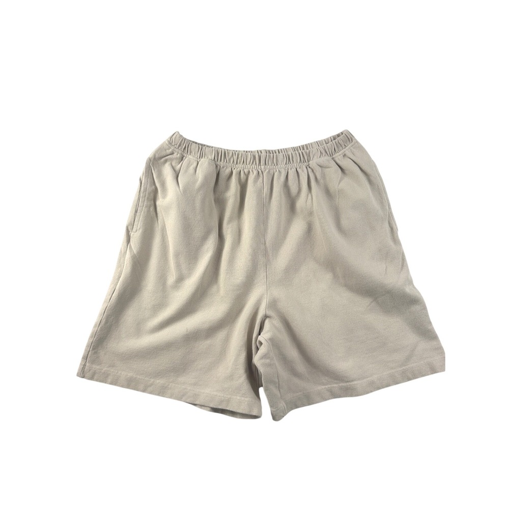 Summit Hill Womens Beige Cotton Elastic Waist Shorts Size Medium‎ Made in USA